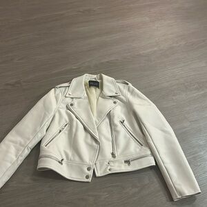 Deluc White Leather Jacket